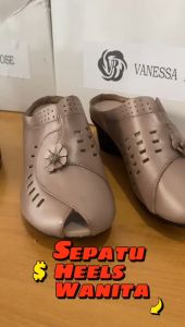 Sepatu Heels Wanita Kulit Import Real J9116 Heels Wanita Kasual Import Kulit Sepatu Wanita Kekinian Kulit (+Box) Import