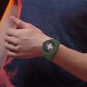 Combo Ốp Lưng PC Dây Đeo Silicon Cho Samsung Galaxy Watch 40MM 44MM Vỏ Bảo Vệ Vòng Đeo Tay Bộ Sửa Đổi Tương Thích Với Các Mẫu 7/6/5/4
