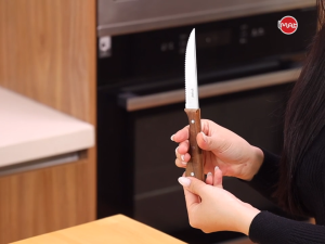 Dao gọt đa năng cán gỗ iMat lưỡi thép Cacbon 5CR15 chống mài mòn cán gỗ tự nhiên -Hàng chính hãng