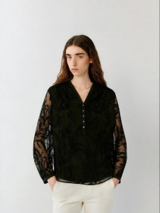 ICICLE | Sculpted Stitch Long Sleeve Blouse