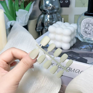 Wear Nail Full Patch Frosted Cat Eye Internet Celebrity Summer Multi-Color Short Nail White Fake Nail Patch Finished Manicure