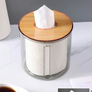 Hộp Đựng Giấy Ăn Nhựa Nắp Tre Gỗ Trọng Đa Dạng Nhiều Kích Thước Nhiều Loại Giấy-NIEVE