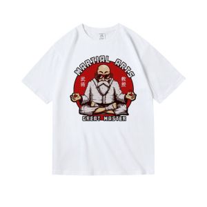 Bandai | Japanese Retro Anime "Dragon Ball" Character "Goku the Turtle Sage" Printed Cotton Round-neck Childrens and Adult T-shirt