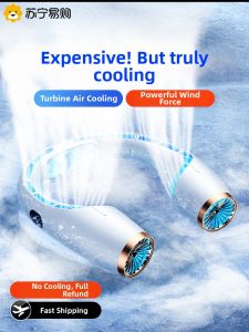 Portable Neck Fan USB Rechargeable Mini Air Conditioning No Leaf Cooling Personal Fan Fresh Style for Everyone Summer Essential