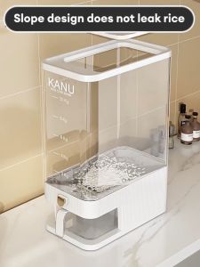 STON Rice Dispenser Food Container Sealed Insect Proof And Moisture-Proof Kitchen Storage Rice Barrel With Measure Cup