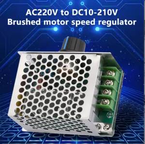 Aideepen | AC 220V to DC 10-210V 20A 500W PWM Motor Speed Controller Governor Voltage Regulator Speed Control Switch with Potentiometer