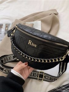 Fashionable Soft Leather Diamond Grid Kangaroo Crossbody Bag Womens Casual Shoulder Bag Korean Style 2025 Dumpling Shape