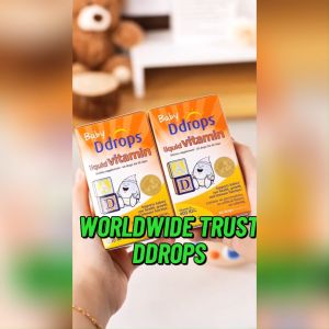 Ddrops Organic Infant Liquid Multivitamin Drops with Vitamin A & D for Eye & Bone Health Natural Coconut Flavor 1.7ML 维生素D for kids