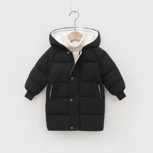 Kids Long Outerwear Winter Autumn Teen Cotton Clothes Boys Girls Cotton-Padded Parka Coats Big Children Thicken Warm Jacket