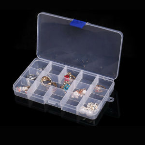 ["♡ คลินิกหน้าที่สวย กล่องกล่องพลาสติก เสริมความมั่นใจ 15 ช่อง กระเป๋าเก็บบัตรกล่อง ที่เก็บเครื่องประดับแบบถอด