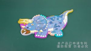 ✈️Fast Shipping✈️ 3D Dinosaur Wooden Jigsaw Puzzle Educational Early Learning Color Puzzle For Children