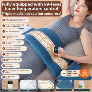Heating Pad Therapy Bag Sea Salt Electric Heating Massage Equipment Rectangular Shape Back Shoulder Neck Lumbar Area Care