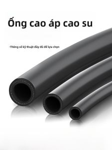 Ống Cao Su Mịn Chống Dầu Chịu Nhiệt Độ Cao Chịu Áp Suất Cao Chống Bomba Chống Ăn Mòn Màu Đen Ống Khí Nước Mềm