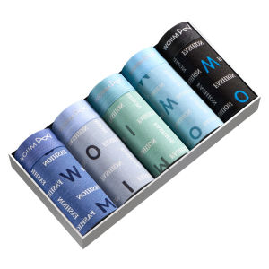 MiiOW | กางเกงบ็อกเซอร์ชายผ้าโมดอลคอตตอนบริสุทธิ์ กางเกงชั้นในป้องกันแบคทีเรีย กางเกงชั้นในทรงสี่เหลี่ยมสำหรับเยาวชน ระบายอากาศได้ดี กางเกงขาสั้นทรงสี่เหลี่ยม