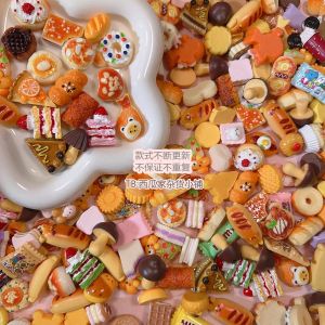 Resin Hair Accessories Napoleon Cake Simulation Pizza Cream Shell Hair Clips Hair Ties Materials DIY Craft Supplies