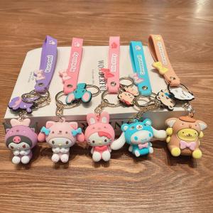 Wholesale Anime Kawaii Sanrio Hello Kitty Keychain Pendant Holder Key Chain Car Keyring Mobile Hanging Jewelry Kids Toys Gifts