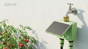 Tuya Smart Garden Wifi Water Timer 2 Zones Solar Power Automatic Irrigation Watering System Sprinkler Hose Drip Watering alexa