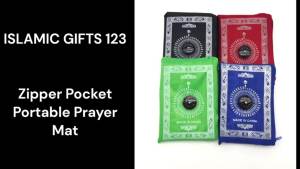 Portable Prayer Rug Waterproof Muslim Travel Prayer Mat with Compass Lightweight Islamic Gift for Ramadan Carpet for Men Women