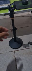 G47 Stand Mic Meja Kaki Bulat Karaoke Holder Bundar Mik TABLE Tempat MICROPHONE Meja Gantun