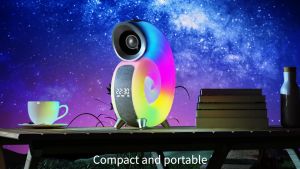 ไฟกลางคืนทรงหอยสังข์ ลำโพงตั้งโต๊ะ ไฟ RGB สีสันสดใส ไฟข้างเตียงนอน กลยุทธ์บลูทูธ คุณสามารถตั้งค่านาฬิกาปลูกด้วย