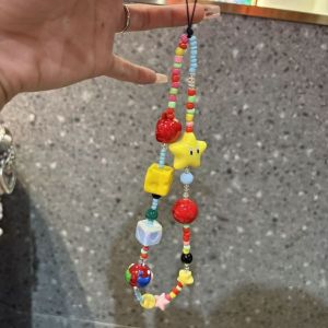 Adorable Star Kitty Cat Phone Chain Camera Strap Womens High-End Versatile Pendant Chain Fashionable Digital Accessory