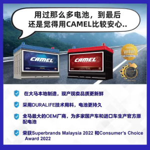 [ Free Installation ] CAMEL AGM DIN100L | DIN100 | LN5 | Car Battery Audi BMW Mercedes Benz Volvo Range Rover Jaguar