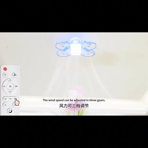Drone Ceiling Fan Light with Remote Light Led Ceiling Light Inverter Foldable three-tone Dimming Ceiling Fan Light 3 Speed Adjustable E27 Socket