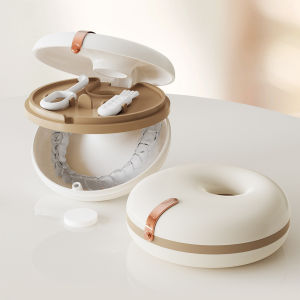 New Denture Retainer Case Portable Double-layer Circular Braces Orthodontic Storage Container Magnetic Aligner Organizer Holder