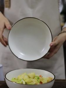 ถ้วยเซรามิค จานเซรามิค ขนาด 4.5 นิ้ว - 8 นิ้ว สไตล์มินิมอล ชามคาเฟ่ ชุดจานชาม ถ้วยเกาหลี เข้าไมโครเวฟได้