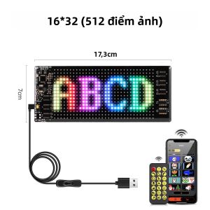 16x32/64/96 Màn Hình Hiển Thị Ma Trận LED Màn Hình Pixel RGB Cho DIY Văn Bản/Hoa Văn Điều Khiển Ứng Dụng IP66 Chống Thấm Nước Cho Cửa Hàng Xe Cưới Trang Trí