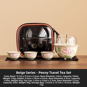 SHUANGYU | Portable Ceramic Travel Tea Set