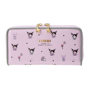 ULEEK  Cute PU Leather Wallet Folding Card Bag Sanrio Hello Kitty Kawaii Cinnamoroll My Melody Kuromi