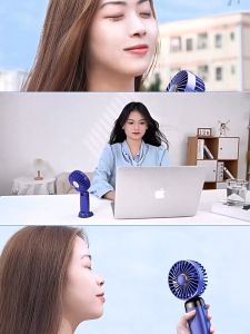 Quạt Mini Đa Năng F56 Có 5 Mức Gió Mạnh Mẽ - Gấp Gọn Pin Sạc USB Tiếng Ồn Thấp