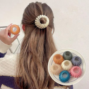 YUYU Original Hair Clips Disk Hair Ponytail Buckle Velvet Hair Claw Women Meatball Head Hair Pins