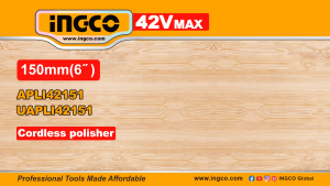 INGCO 42V BL 6" POLISHER 1X2.0AH & BAG APLI42151