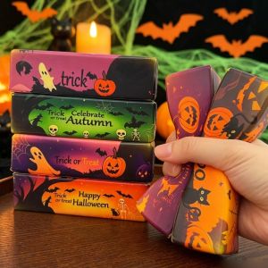 3Pcs Halloween Butter Stick Ultra-Soft Slow-Rebound Squeeze Toy for Stress Relief Ghost Bat Pumpkin Pattern Fidget Squeeze Toy