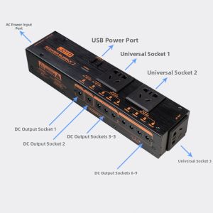 Independent Single Pedal Power Supply 9 Channels