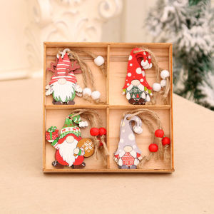 12 Chiếc Bánh Gừng Người Giáng Sinh Bằng Gỗ Mặt Dây Ông Già Noel Không Kén Khuôn Mặt Búp Bê Xmas Đồ Trang Trí Cây Giáng Sinh Cho Trang Trí Nhà Navidad Năm Mới