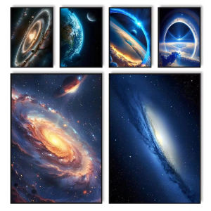 Jigsaw Puzzle 1000PCS Deep Space Starry Sky With Glowing Nebula And Planets For Adults Stress Relief Relaxing Activity