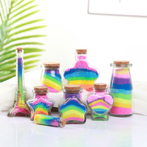 Quicksand Bottle Colored Sand Bottle Sand Painting DIY Handmade Small Bottle Star-Holding Bottle Wishing Bottle Exquisite Mini Glass Bottle Gift