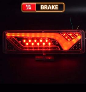 2pcs 12V 24V LED VAN Truck Tail Light with Stop Turn Signal Lamp Function Brake Light