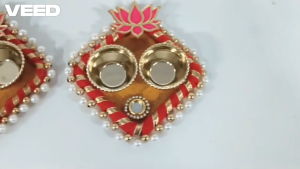Chandan Roli Kumkum Chawal Holder Chopda Set for Pooja & Gifting | Decorative Home Mandir Item | Size -  3x3 Inches  (Pack of 2 Pcs)