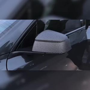 Ốp Gương Chiếu Hậu Bằng Sợi Carbon ABS Cho Tesla Model Y Juniper 2025+ Phụ Kiện Ngoại Thất Xe Hơi Ốp Bảo Vệ Bên Hông