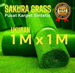 GROSIR RUMPUT SINTETIS OUTDOOR TEBAL 3 CM TIPE SWISS UKURAN 100X100 CM