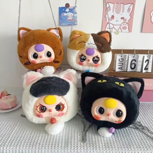 New baby three-year-old lucky cat series plush chain bag female doll bag gift shoulder messenger bag