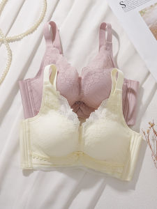 Lift Gather Enlarge Push Up Support Underwire Lifting Anti-ptosis Side Gather Adjusting Lace Bra