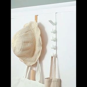 BW-C959 Gantungan Pintu Lemari Baju Topi Tas 5 Hook Tanpa Paku Hanger Gantungan Baju Hanger Jemuran