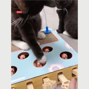 Luka😊พร้อมส่ง💯 ของเล่นแมว ของเล่นแมวงง กล่องแมวตบ ที่ฝนเล็บแมว กระดาษลูกฟูก โซฟาลับเล็บแมว กล่องลับเล็บ ที่ลับเล็บแมว