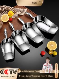 Stainless Steel 304 Thickened Ice Scoop Kitchen Tool for Ice Maker Large Size Ice Spoon Shovel Food Grade Cooking Utensil
