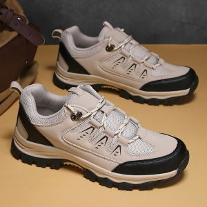 Mens Large Size 46-48 Outdoor Autumnal Climbing Shoes Sports Anti-slip Hiking Boots Casual Breathable round Toe Rubber Outsole